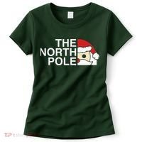 Funny Santa Face Christmas Parody The North Pole Women's T-Shirt thumb 0