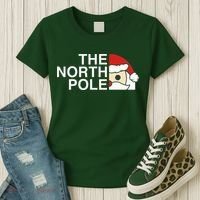 Funny Santa Face Christmas Parody The North Pole Women's T-Shirt thumb 3