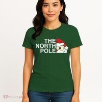 Funny Santa Face Christmas Parody The North Pole Women's T-Shirt thumb 4