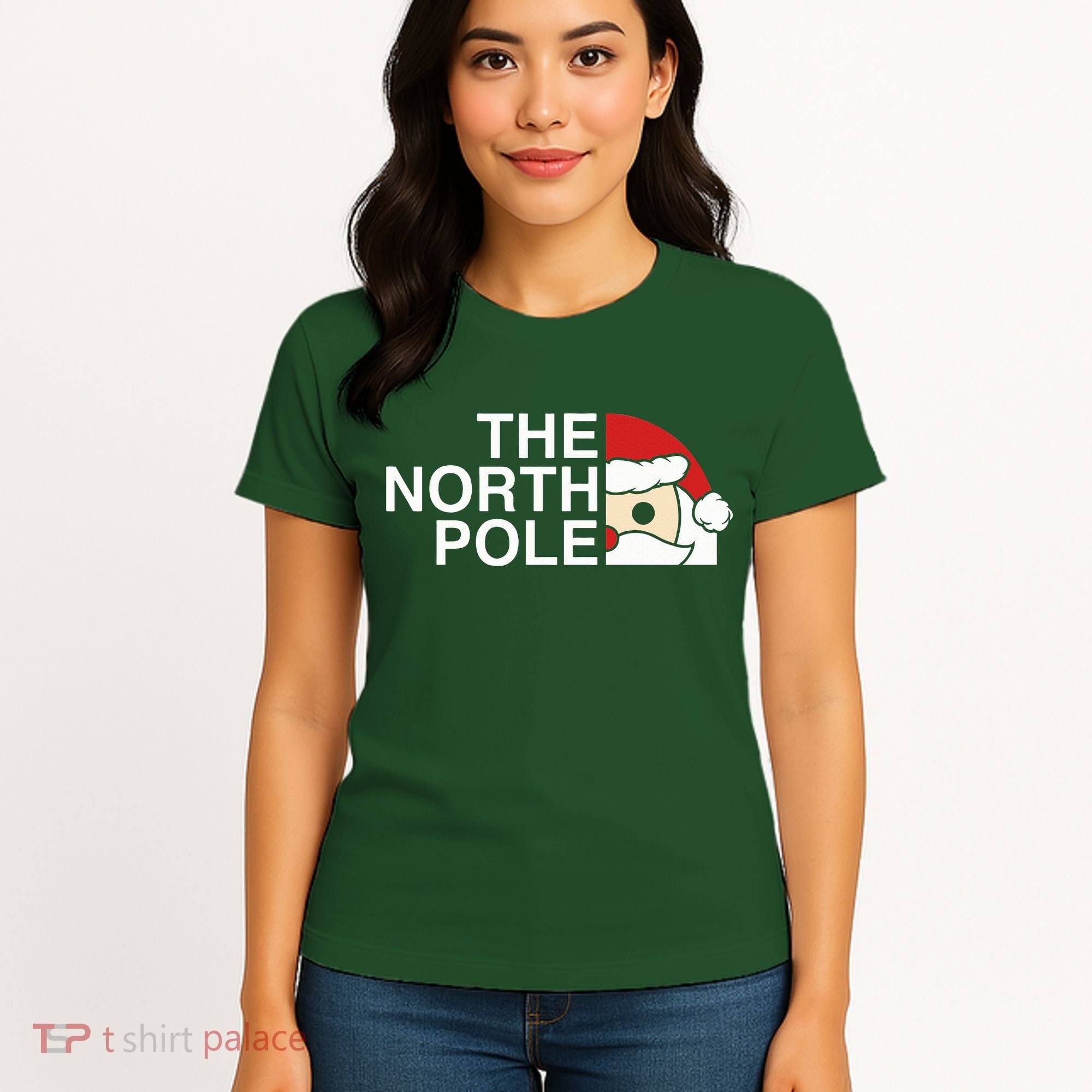 Funny Santa Face Christmas Parody The North Pole Women's T-Shirt