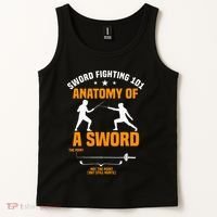 Fencing Sword Fighting Combat Sport Fence Foil Epee Sabre Tank Top thumb 2