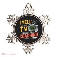 Football Season Funny Yell At The TV And Call It Coaching Ornament thumb 0