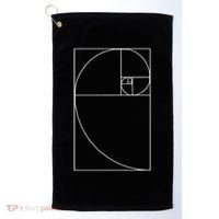 Fibonacci Spiral Fibonacci Golden Ratio Golf Towel thumb 0