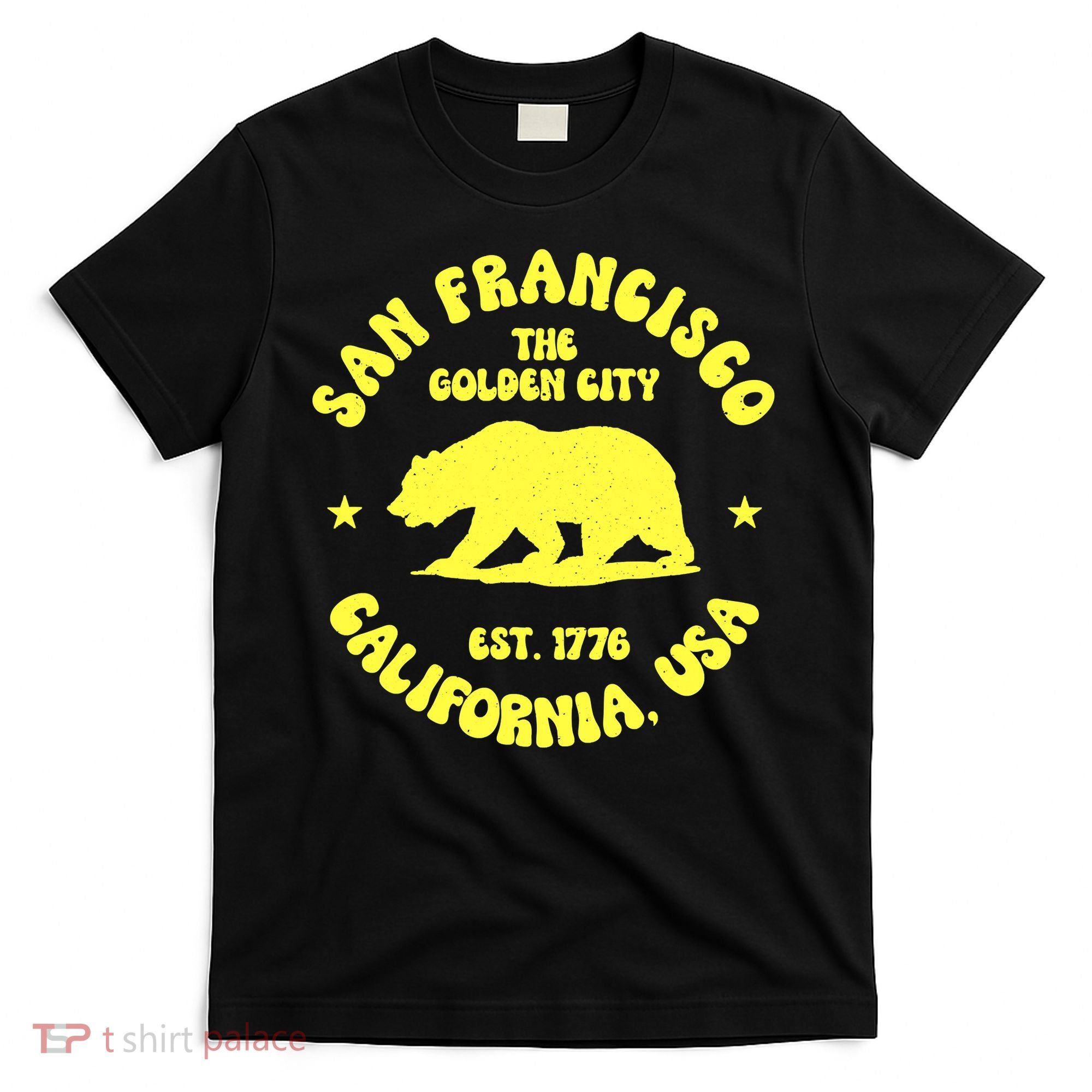 Funny San Francisco Retro California Bear Travel T-Shirt