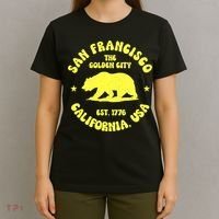 Funny San Francisco Retro California Bear Travel T-Shirt thumb 4