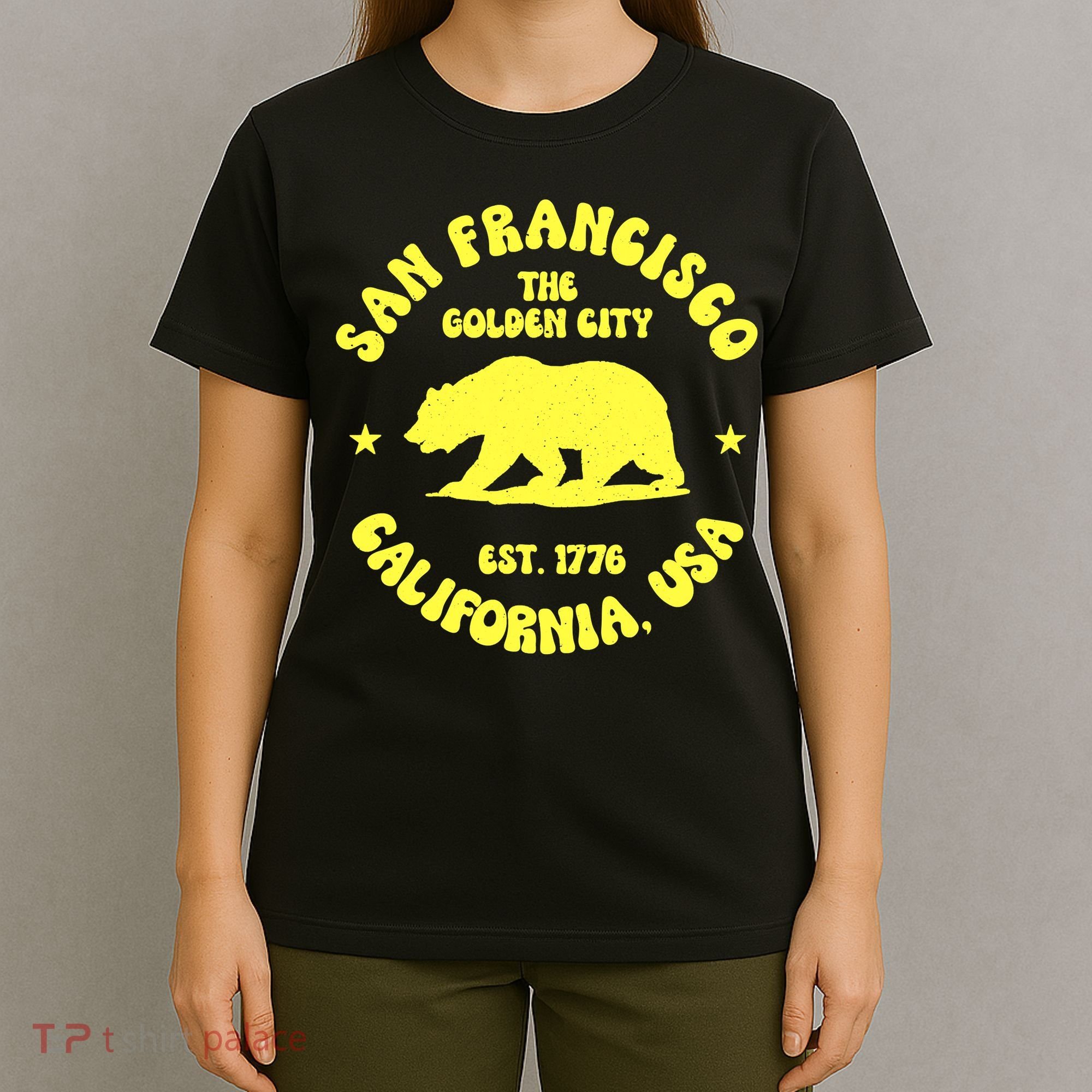 Funny San Francisco Retro California Bear Travel T-Shirt
