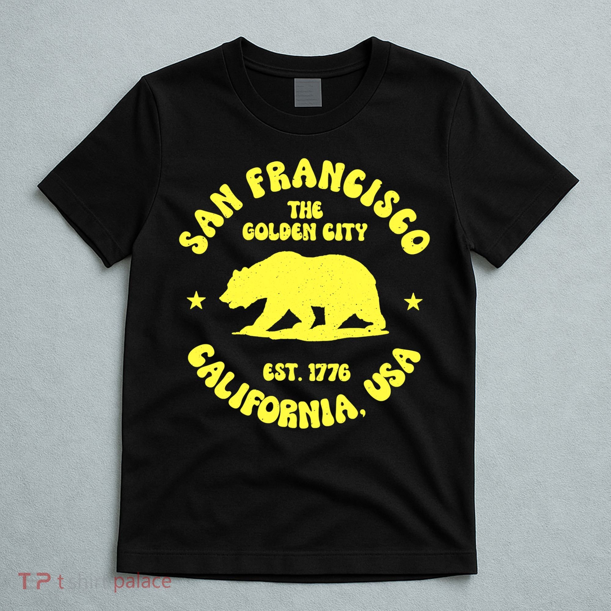 Funny San Francisco Retro California Bear Travel T-Shirt