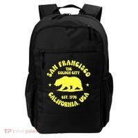 Funny San Francisco Retro California Bear Travel Backpack thumb 0