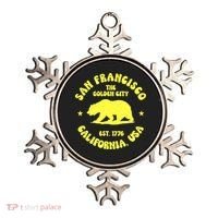Funny San Francisco Retro California Bear Travel Ornament thumb 0