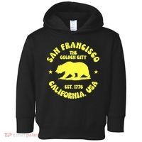 Funny San Francisco Retro California Bear Travel Toddler Hoodie thumb 0
