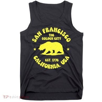 Funny San Francisco Retro California Bear Travel Tank Top