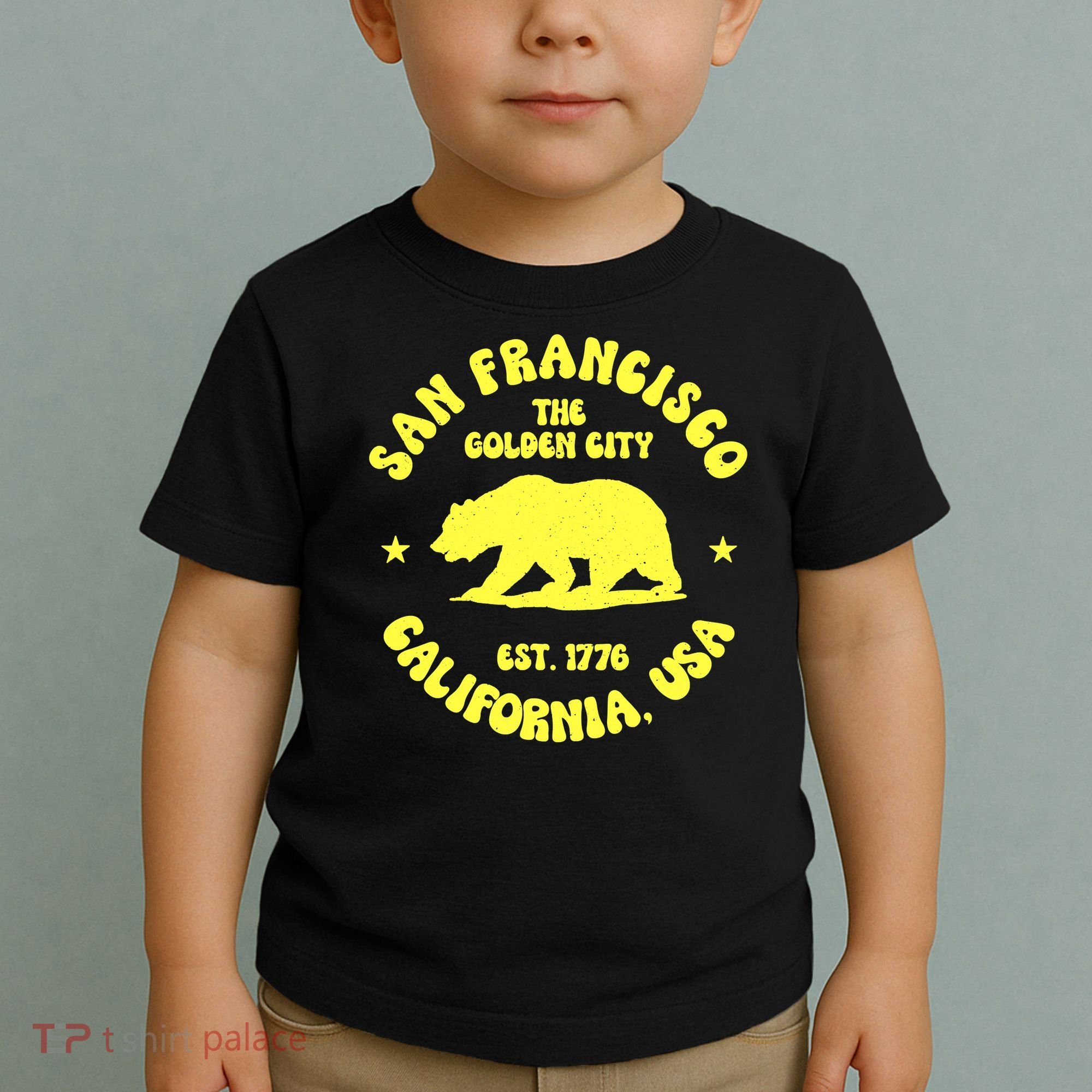 Funny San Francisco Retro California Bear Travel Toddler T-Shirt