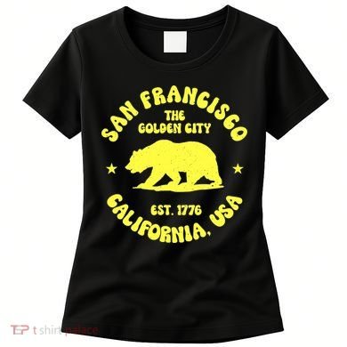 Funny San Francisco Retro California Bear Travel Women's T-Shirt