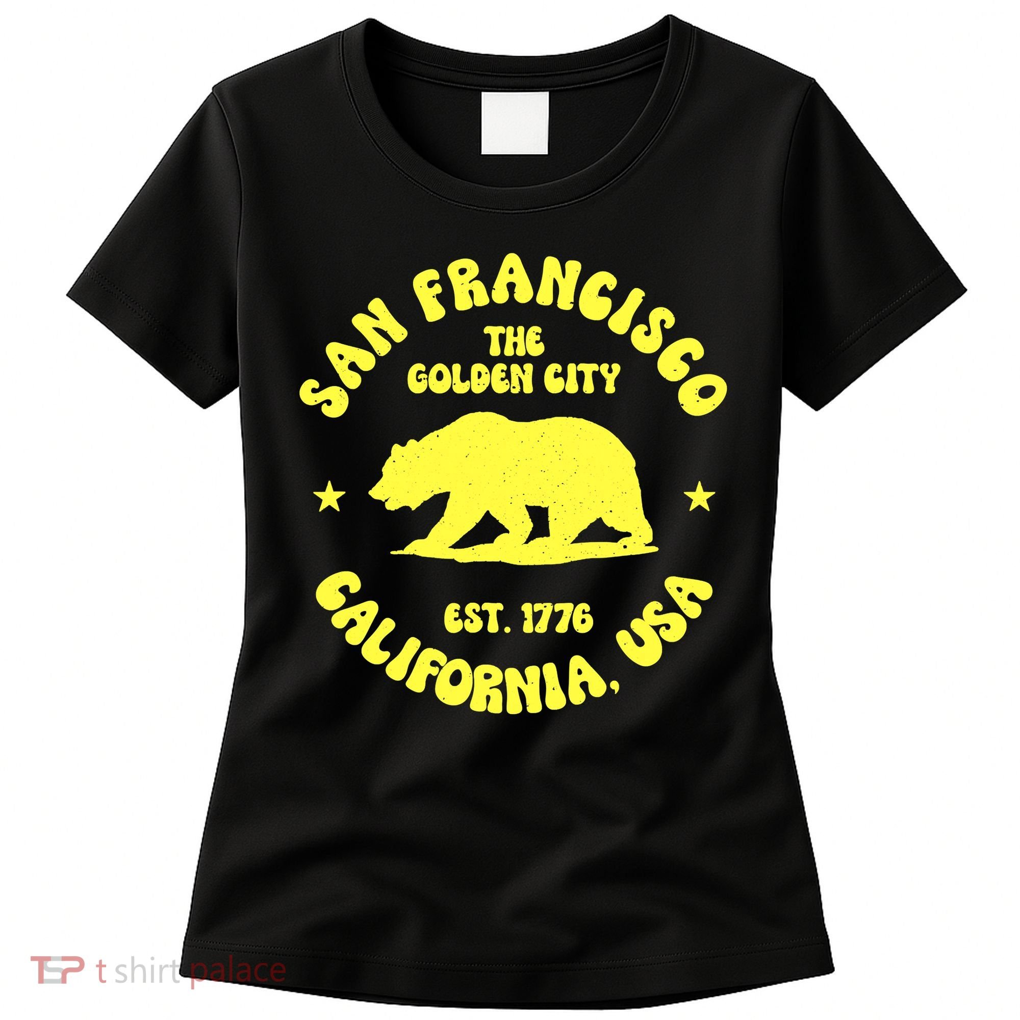 Funny San Francisco Retro California Bear Travel Women's T-Shirt