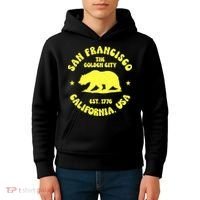 Funny San Francisco Retro California Bear Travel Kids Hoodie thumb 4