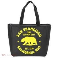 Funny San Francisco Retro California Bear Travel Tote Bag thumb 0