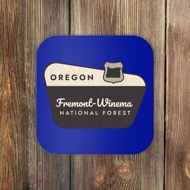 Fremontwinema State Forest Oregon Welcome Sign Vacation Gift Coaster