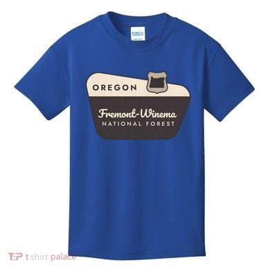 Fremontwinema State Forest Oregon Welcome Sign Vacation Gift Kids T-Shirt