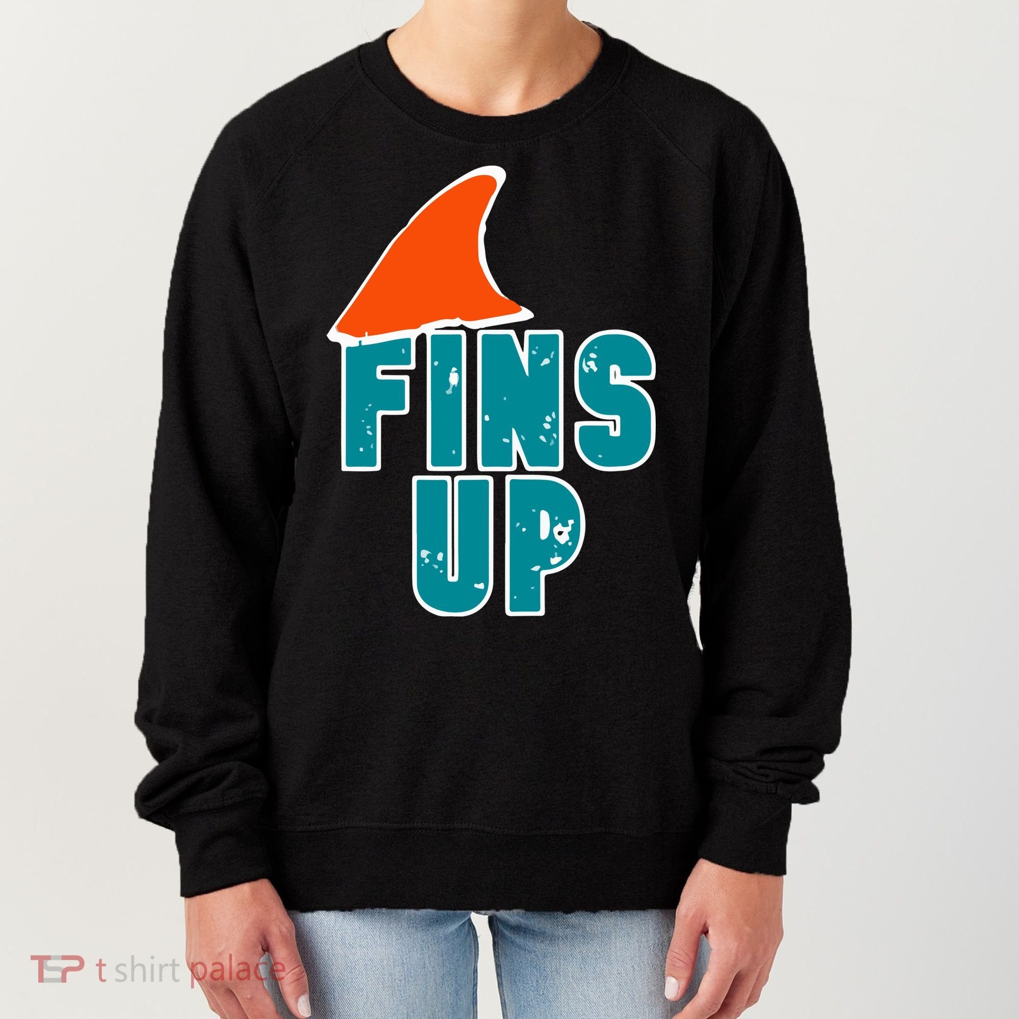 Funny Sport Fins Up Gift For Miami Fan Women's Sweatshirt