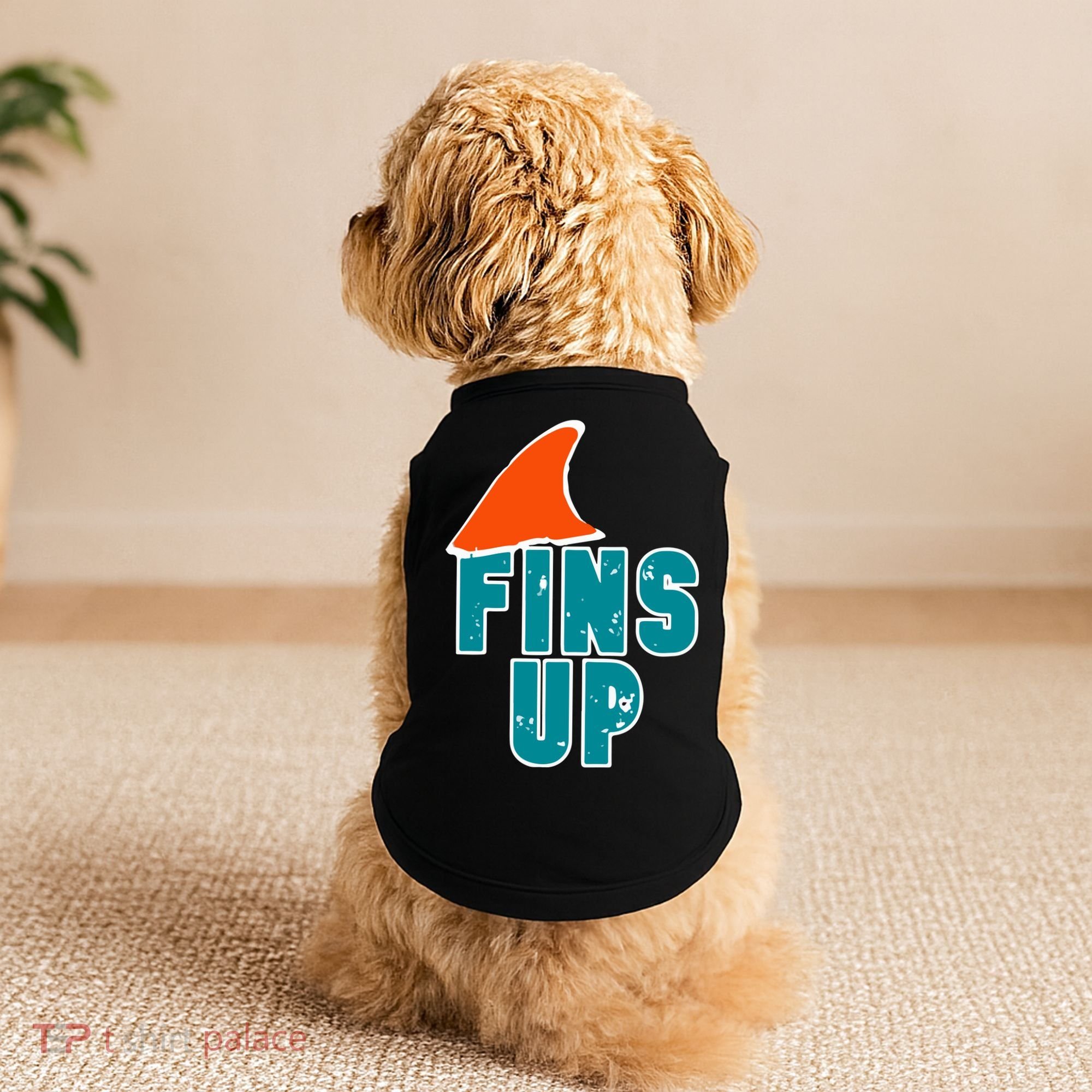 Funny Sport Fins Up Gift For Miami Fan Doggie Tank