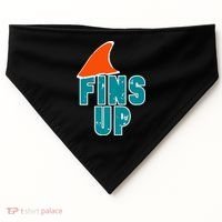 Funny Sport Fins Up Gift For Miami Fan USA-Made Doggie Bandana thumb 0