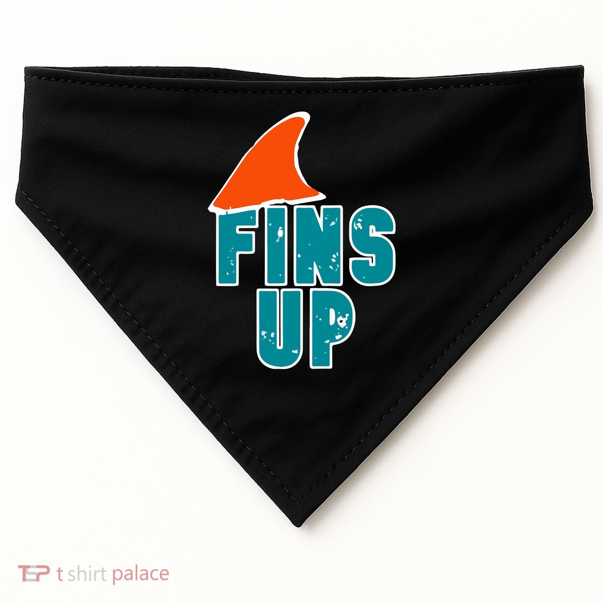 Funny Sport Fins Up Gift For Miami Fan USA-Made Doggie Bandana
