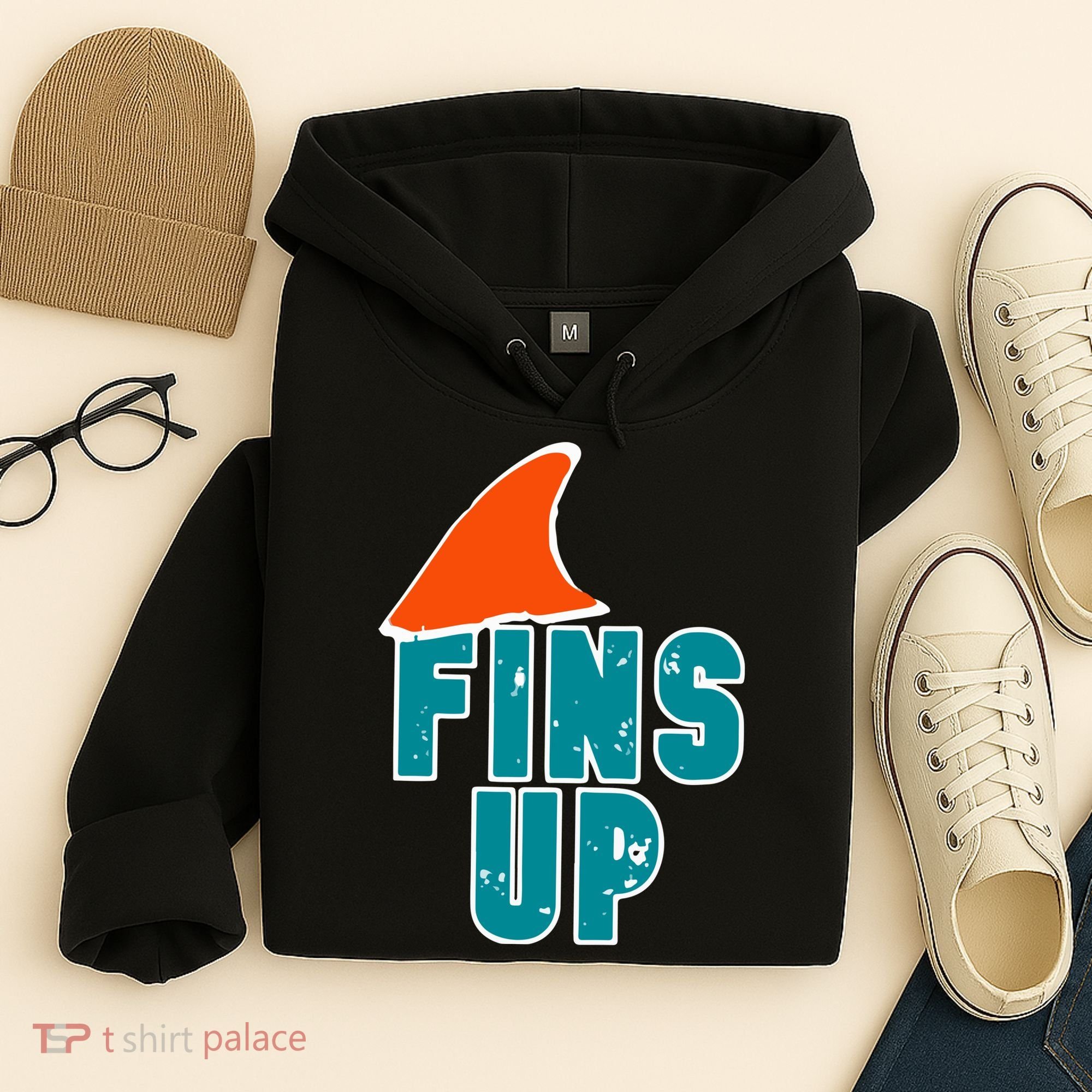 Funny Sport Fins Up Gift For Miami Fan Hoodie