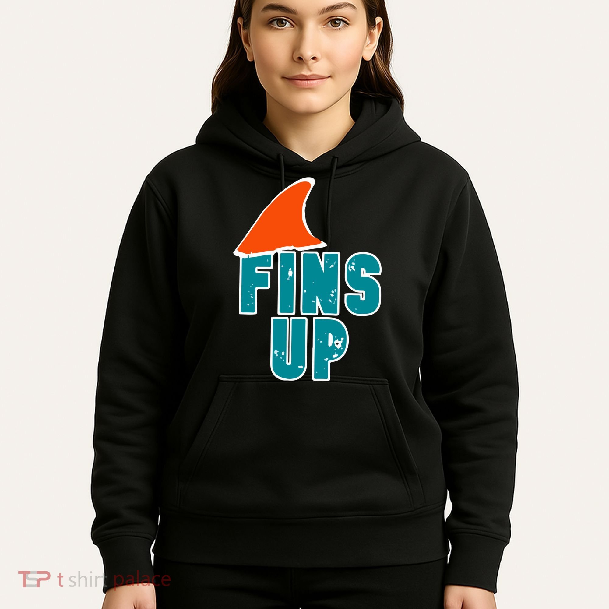 Funny Sport Fins Up Gift For Miami Fan Hoodie