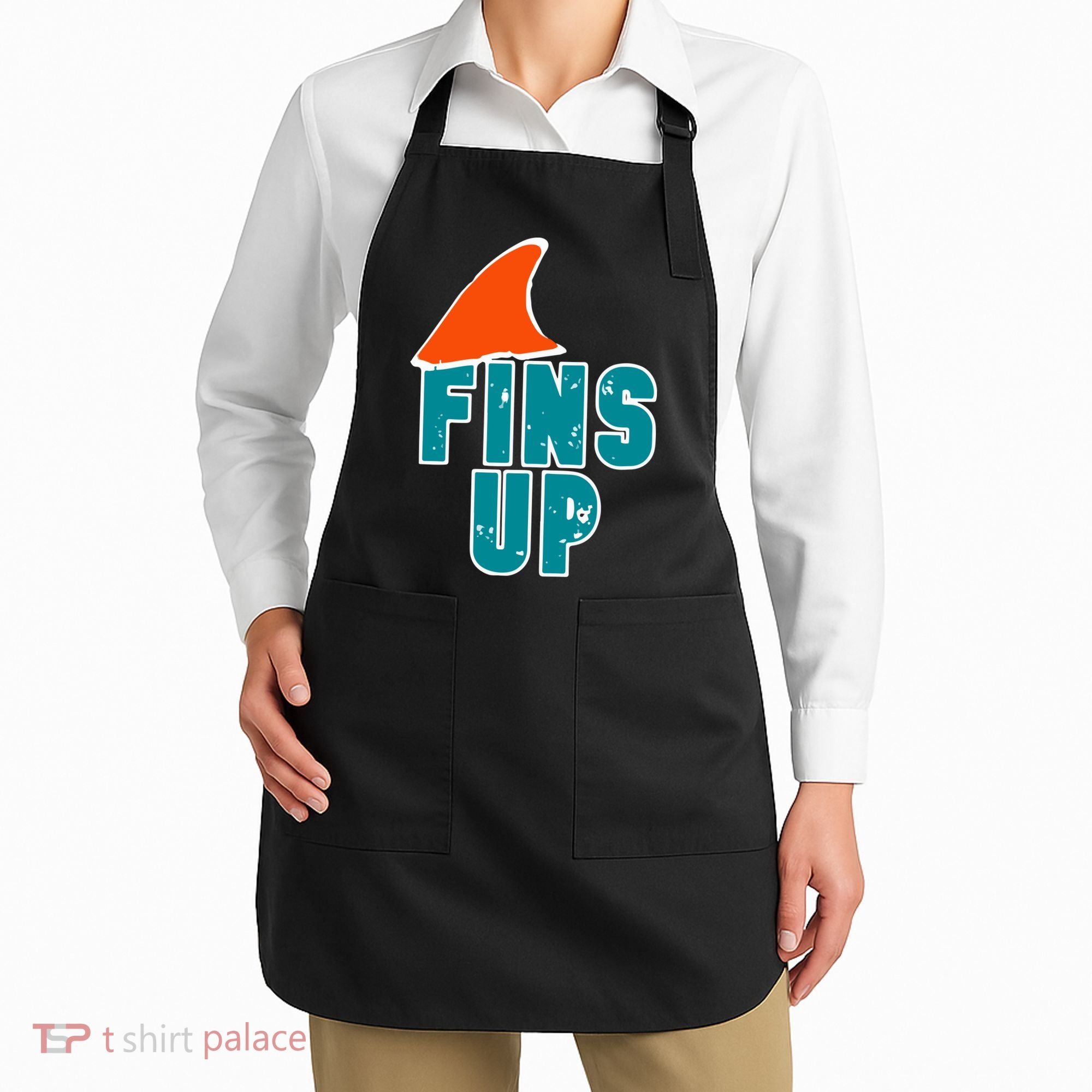 Funny Sport Fins Up Gift For Miami Fan Apron
