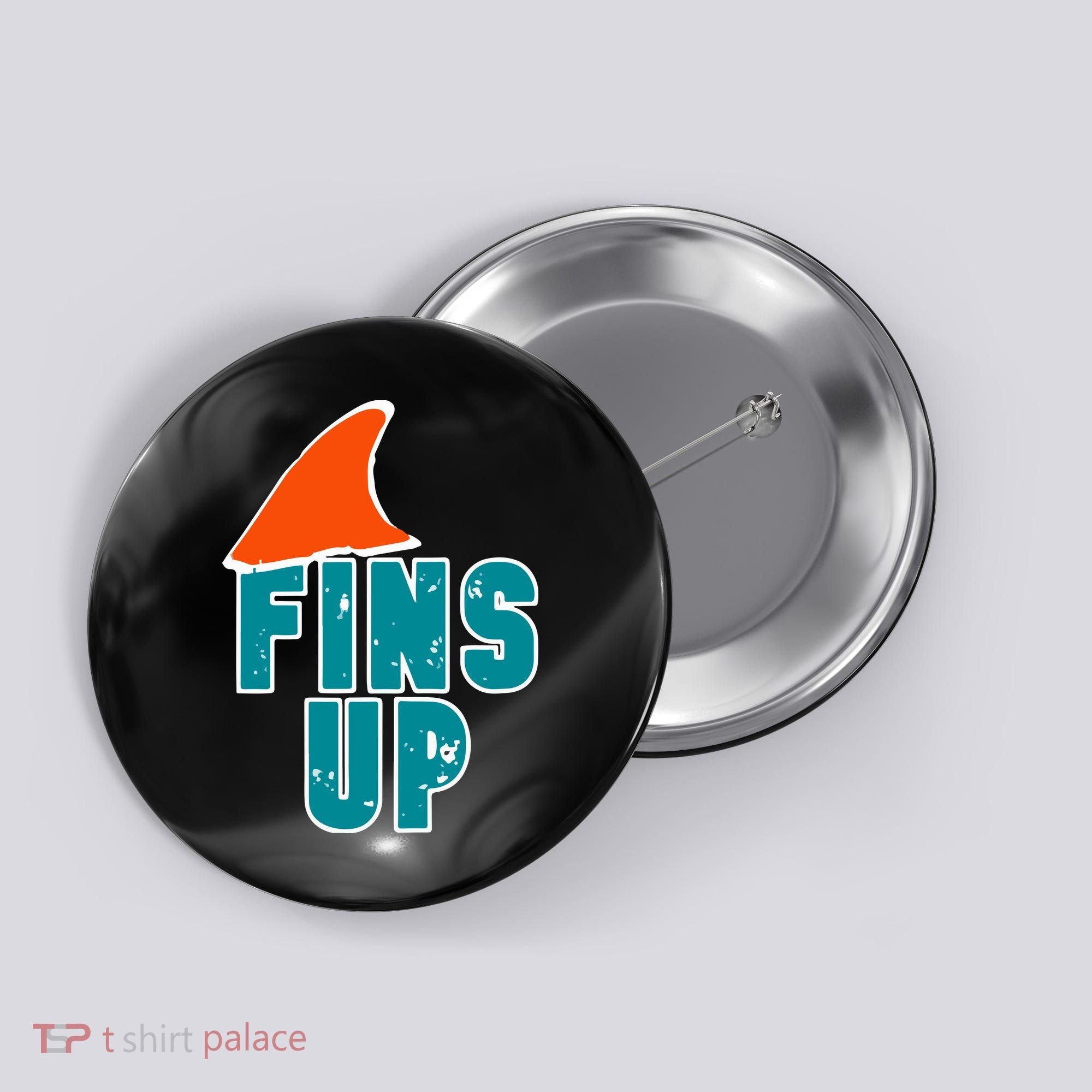Funny Sport Fins Up Gift For Miami Fan Button