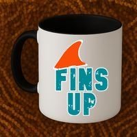 Funny Sport Fins Up Gift For Miami Fan Coffee Mug thumb 2