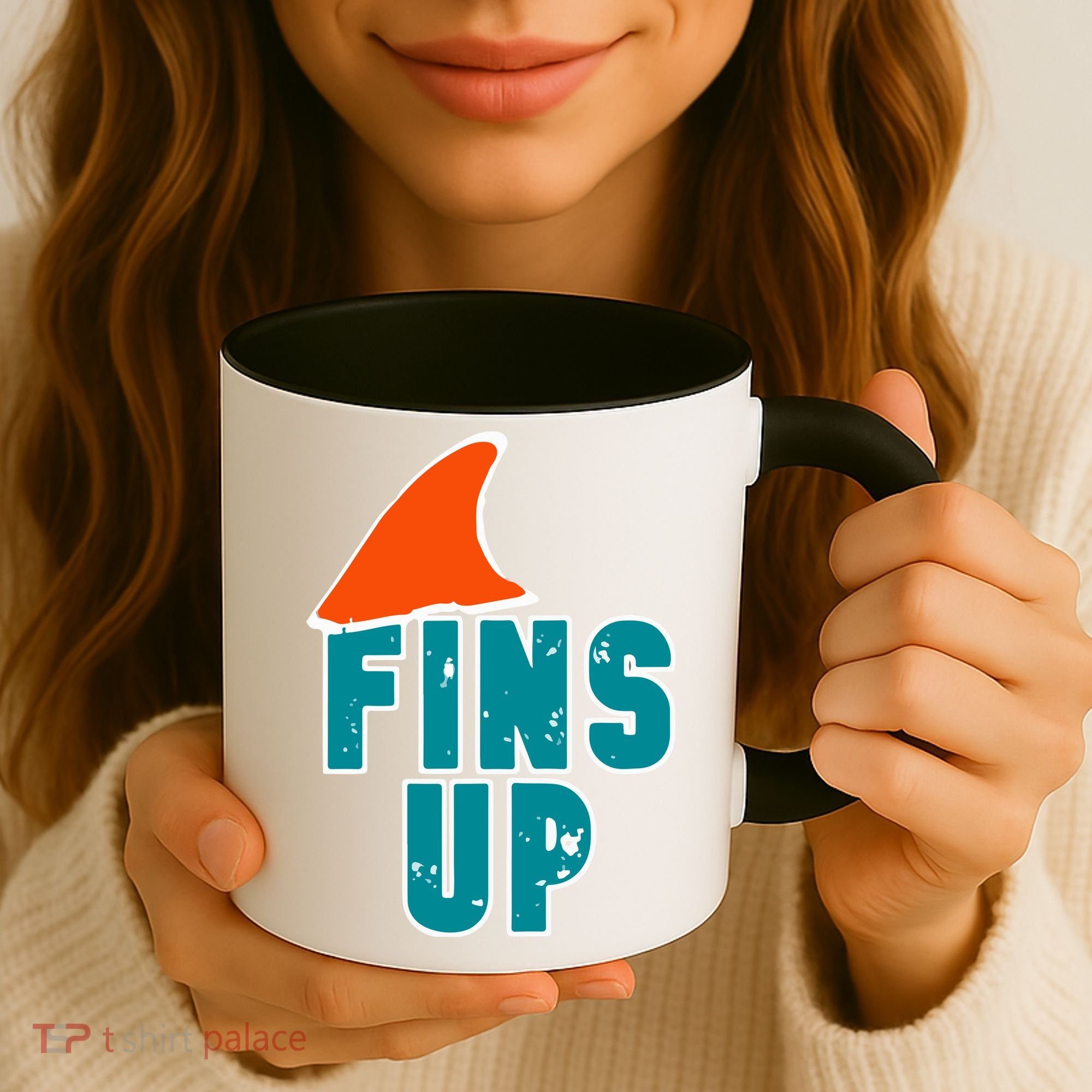 Funny Sport Fins Up Gift For Miami Fan Coffee Mug