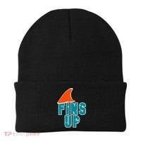 Funny Sport Fins Up Gift For Miami Fan Beanie thumb 0