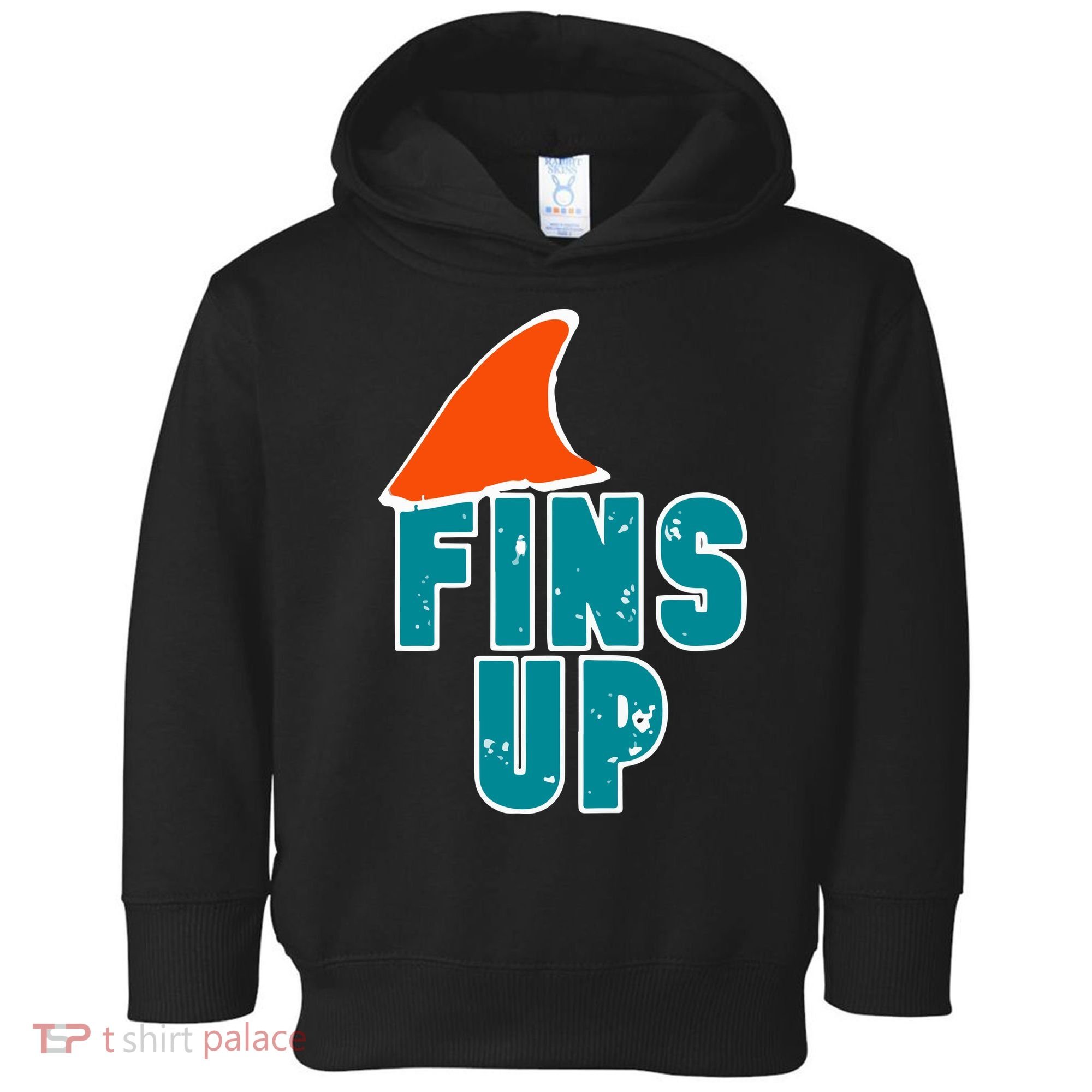 Funny Sport Fins Up Gift For Miami Fan Toddler Hoodie