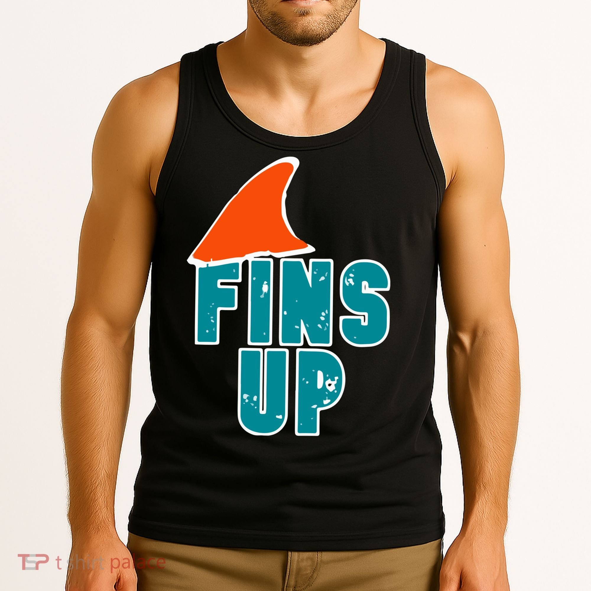Funny Sport Fins Up Gift For Miami Fan Tank Top