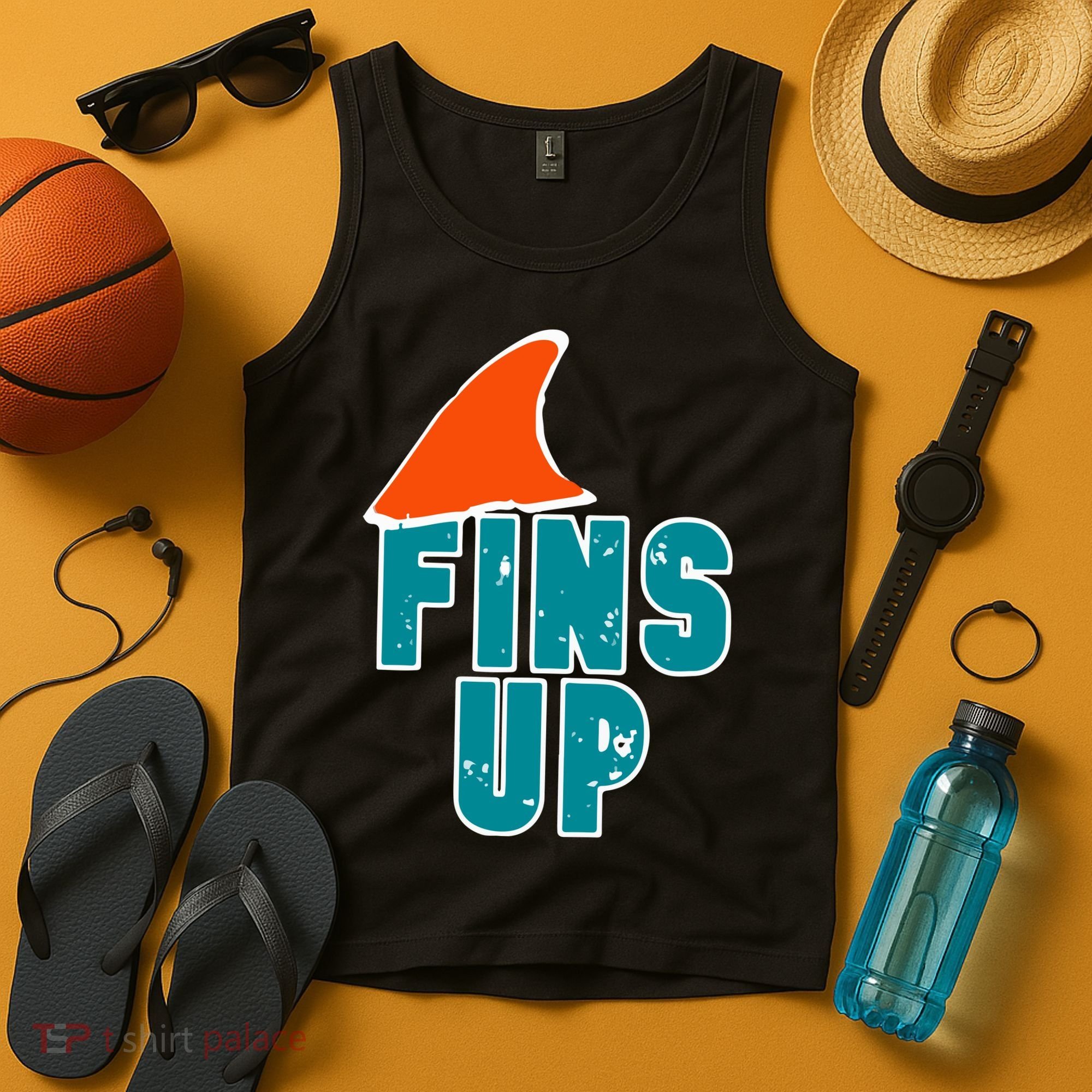 Funny Sport Fins Up Gift For Miami Fan Tank Top
