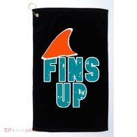 Funny Sport Fins Up Gift For Miami Fan Golf Towel thumb 0