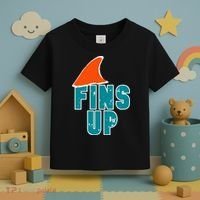 Funny Sport Fins Up Gift For Miami Fan Toddler T-Shirt thumb 3