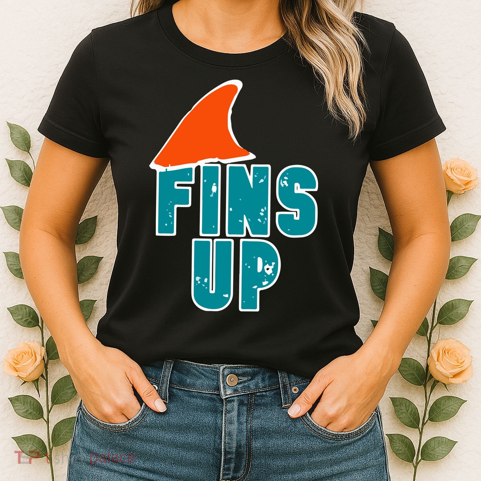 Funny Sport Fins Up Gift For Miami Fan Women's T-Shirt