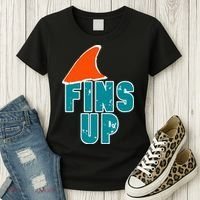 Funny Sport Fins Up Gift For Miami Fan Women's T-Shirt thumb 3