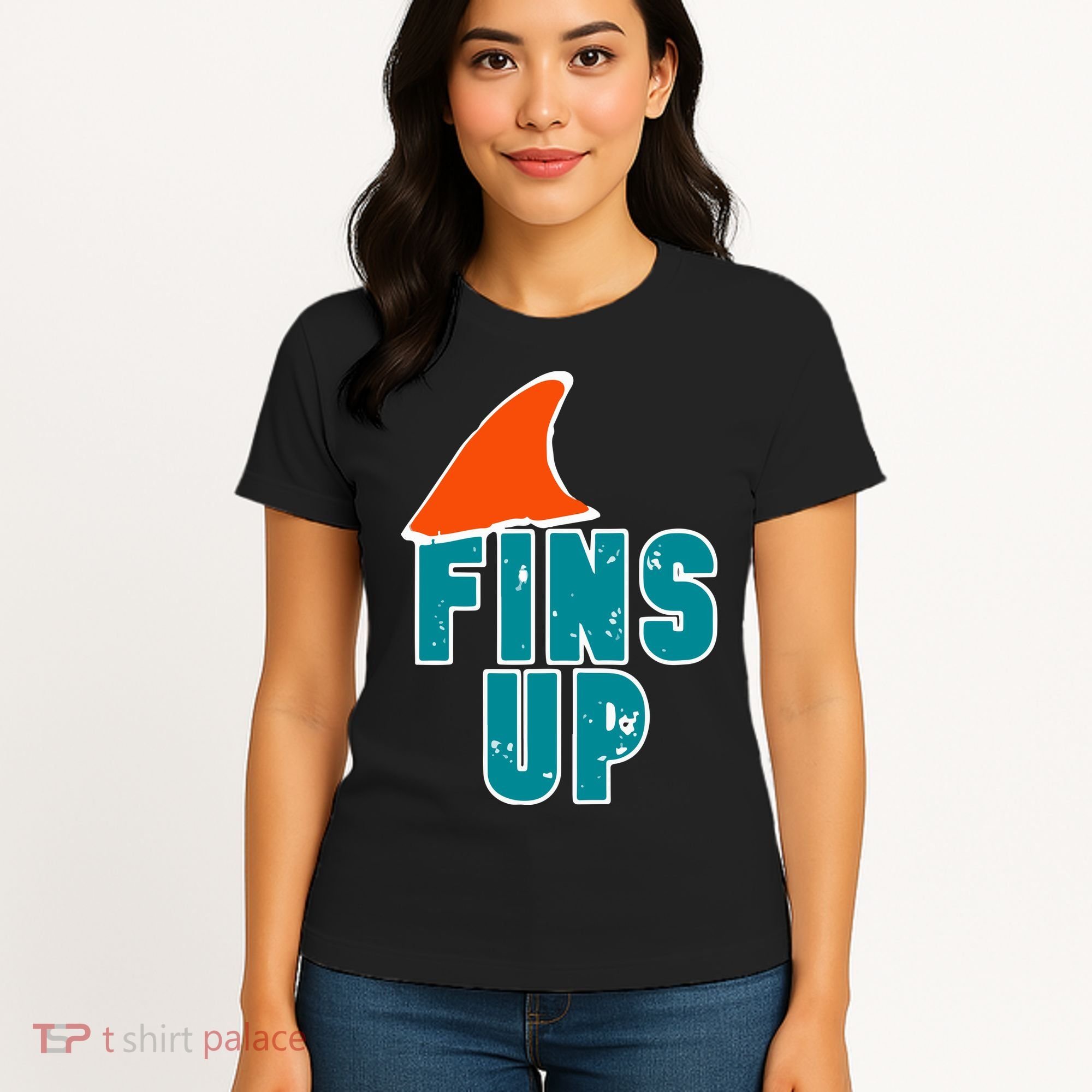 Funny Sport Fins Up Gift For Miami Fan Women's T-Shirt