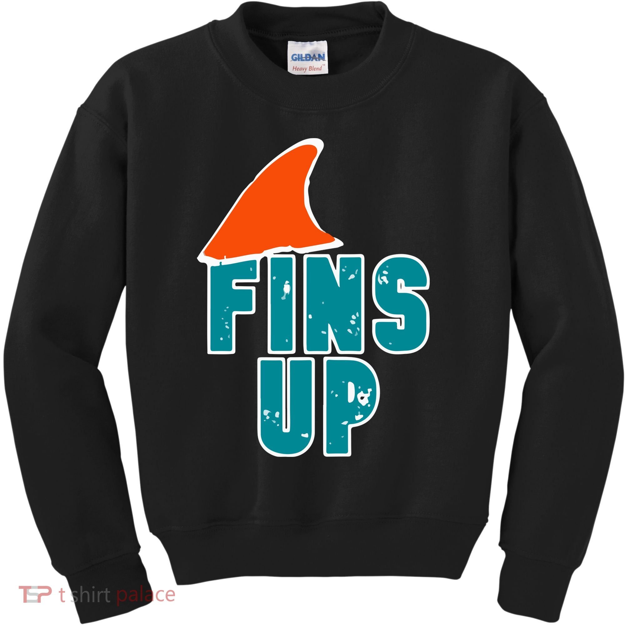 Funny Sport Fins Up Gift For Miami Fan Kids Sweatshirt