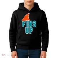 Funny Sport Fins Up Gift For Miami Fan Kids Hoodie thumb 4