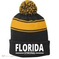 Florida Strong Stripe Pom Pom Beanie thumb 0