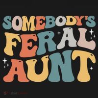 Funny Somebody's Feral Aunt Groovy For Mom Mother's Day Ornament thumb 1