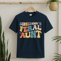 Funny Somebody's Feral Aunt Groovy For Mom Mother's Day T-Shirt thumb 2
