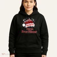 Funny Santa's Favorite Nurse Practitioner Christmas Pajama Hoodie thumb 5