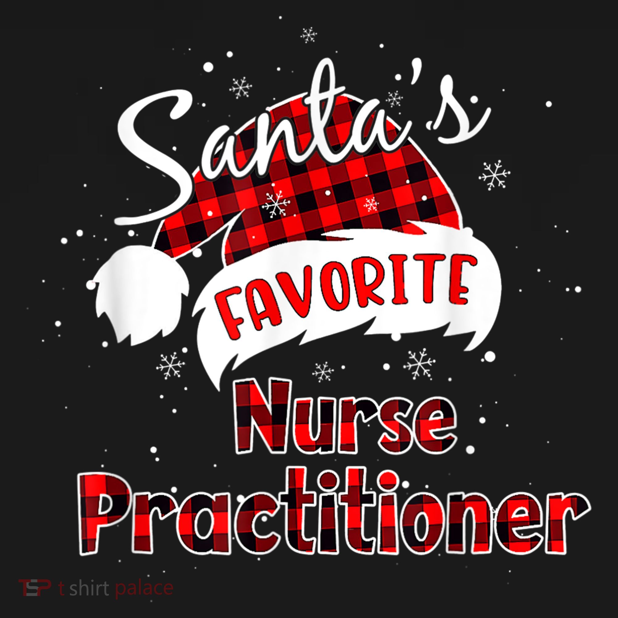 Funny Santa's Favorite Nurse Practitioner Christmas Pajama Apron