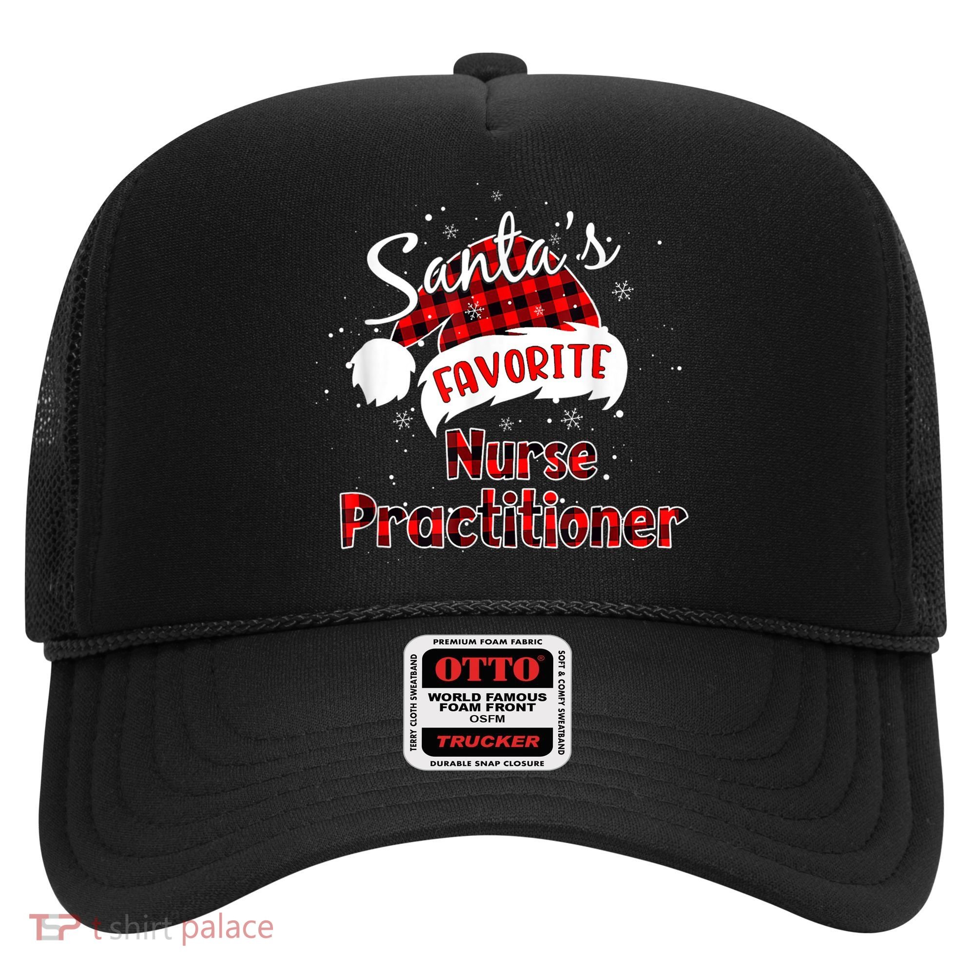 Funny Santa's Favorite Nurse Practitioner Christmas Pajama Hat