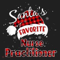 Funny Santa's Favorite Nurse Practitioner Christmas Pajama Hat thumb 2